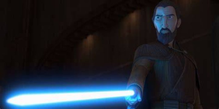 Who has a blue lightsaber?
