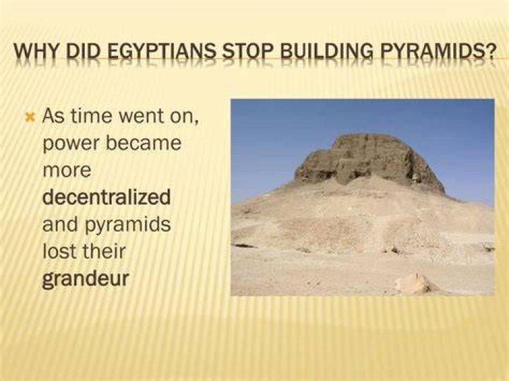 Why did Egypt stop building pyramids?