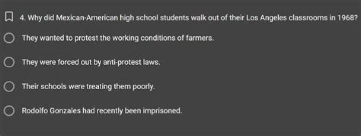 Why did Mexican American high school students walk out of their Los Angeles classrooms in 1968?