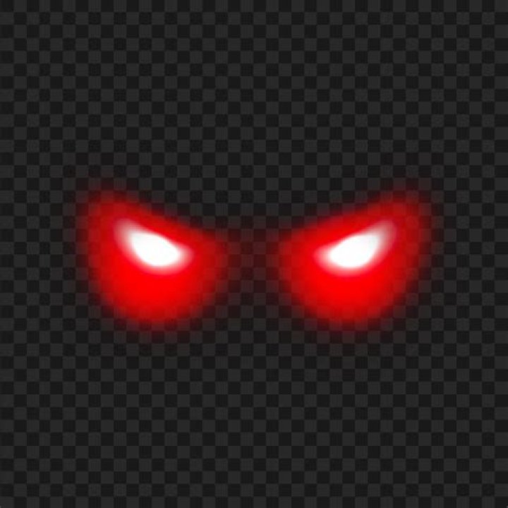 Why do demona's eyes glow red?