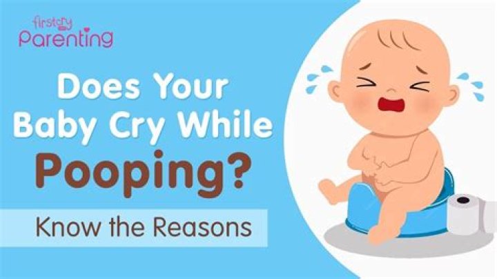 Why does my baby cry when pooping?