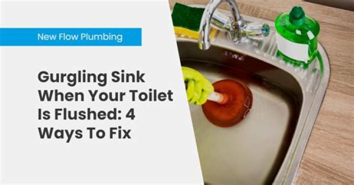 Why does my kitchen sink gurgle when I flush the toilet?