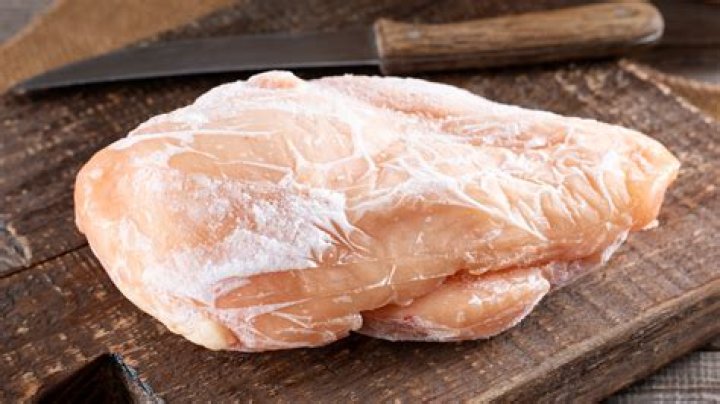 Why has my frozen chicken gone white?